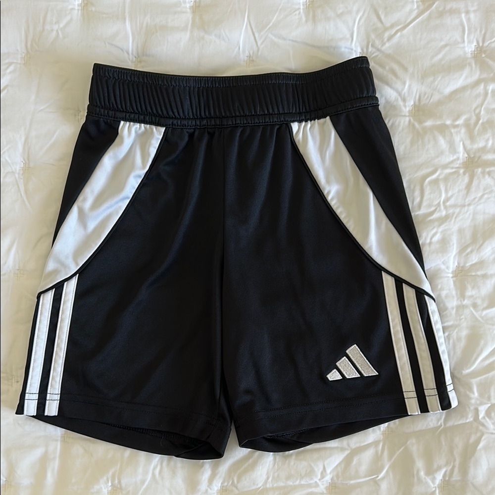 Adidas Boys Tiro 24 Black and White Aeroready Shorts - size 7/8Y